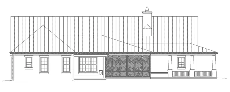 Farmhouse Plan Rear Elevation - 087D-1775 - Shop House Plans and More