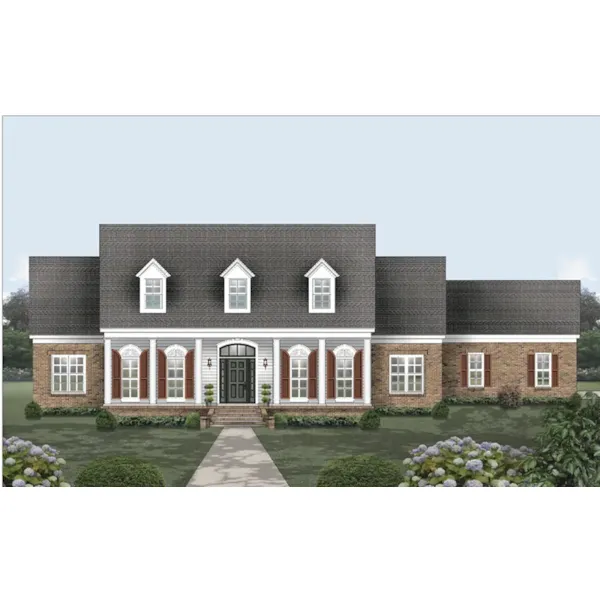 Colonial House Plan Front of Home - 087D-1777 - Shop House Plans and More