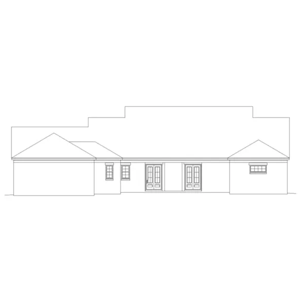 Colonial House Plan Rear Elevation - 087D-1777 - Shop House Plans and More