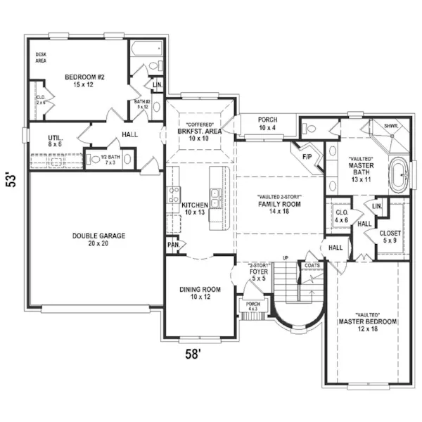 European House Plan First Floor - 087D-1785 | House Plans and More