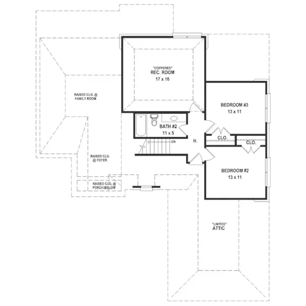 Country French House Plan Second Floor - 087D-1792 | House Plans and More