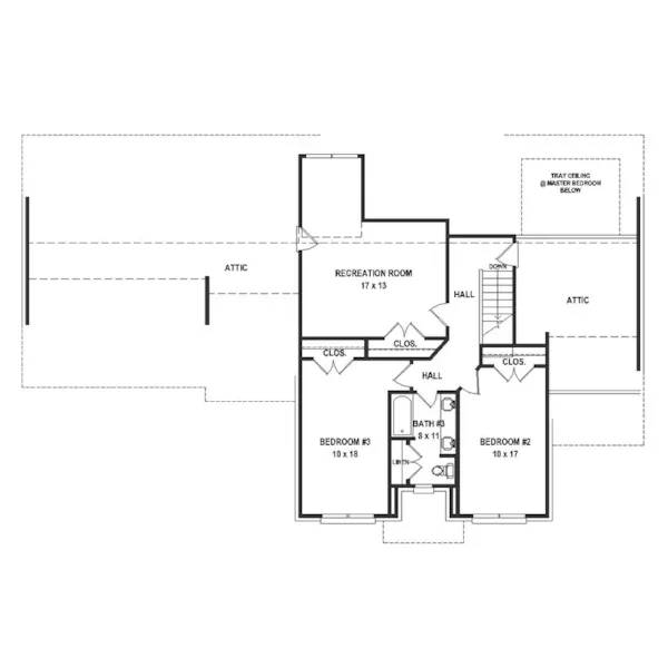 Country French House Plan Second Floor - 087D-1809 | House Plans and More