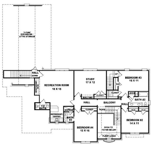 Country House Plan Second Floor - Ravenna Manor European Home 087S-0001 - Shop House Plans and More