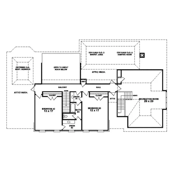 Luxury House Plan Second Floor - Fidelle Luxury Georgian Home 087S-0007 - Search House Plans and More