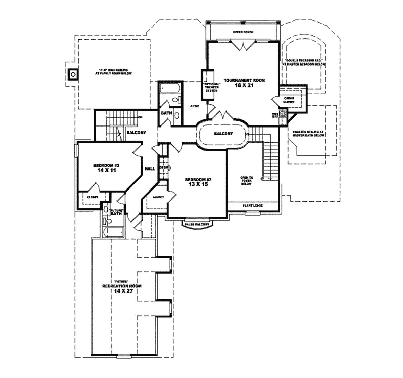 Country House Plan Second Floor - Sailorsburg Luxury Home 087S-0010 - Shop House Plans and More