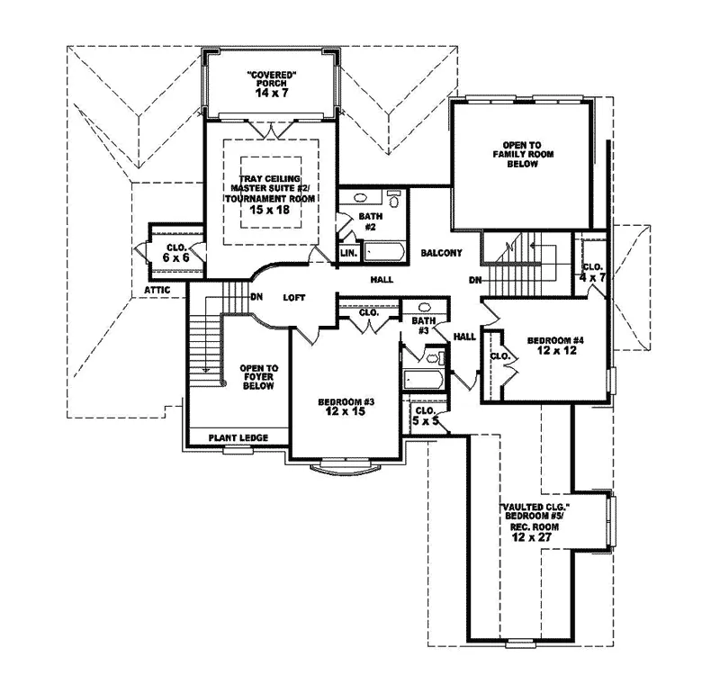 Country House Plan Second Floor - Fareham Luxury Home 087S-0015 - Search House Plans and More