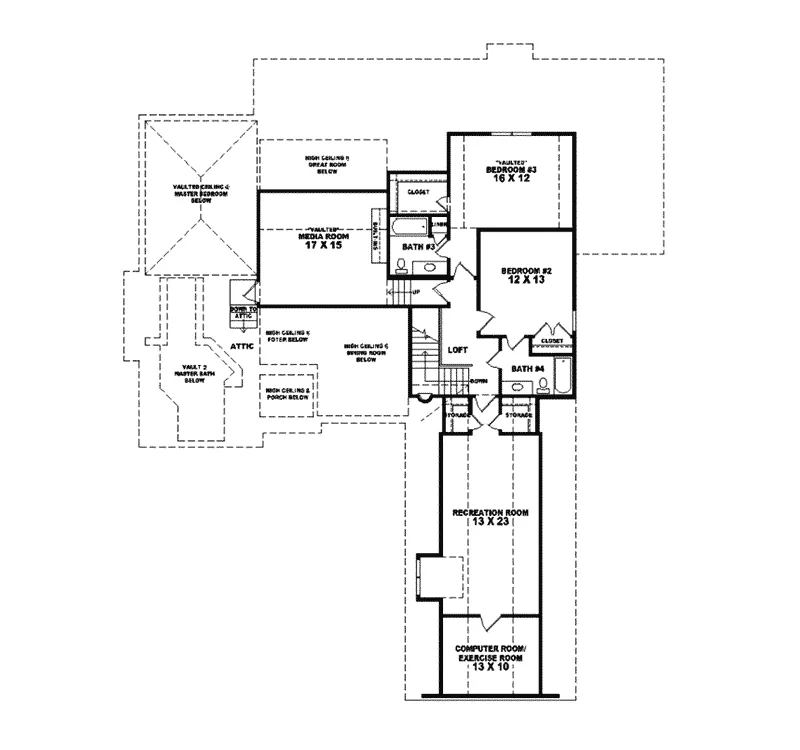 European House Plan Second Floor - Benning Manor European Home 087S-0019 - Search House Plans and More