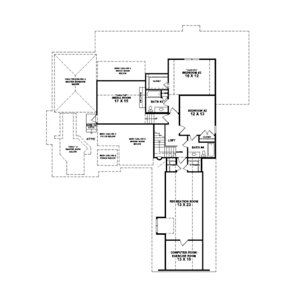 European House Plan Second Floor - Benning Manor European Home 087S-0019 - Search House Plans and More