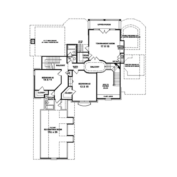 Luxury House Plan Second Floor - Belgrade Pond Luxury Home 087S-0021 - Search House Plans and More