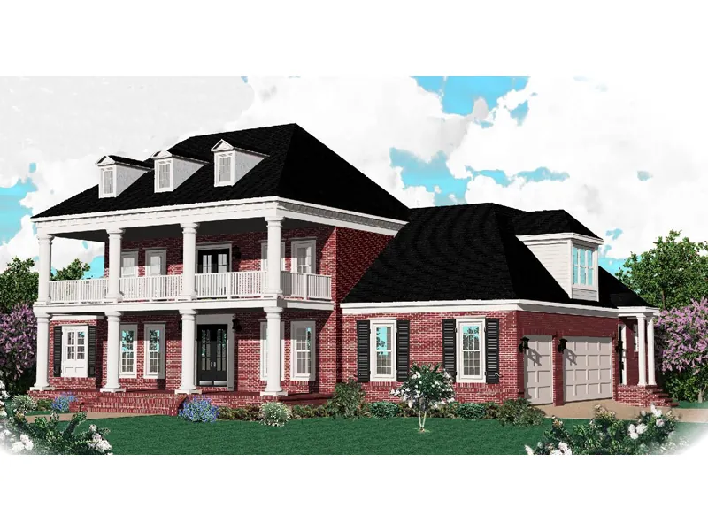 Southern Plantation Inspired Luxury Two-Story House