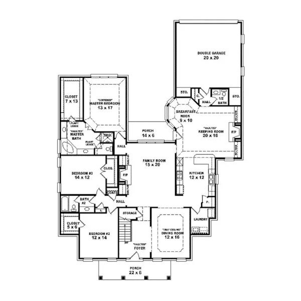 Southern Plantation House Plan First Floor - Marengo Manor Luxury Style Home 087S-0046 - Shop House Plans and More