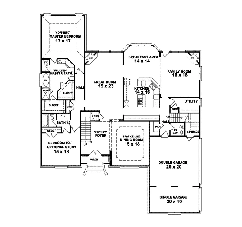 Southern House Plan First Floor - Cherbourg Manor Luxury Home 087S-0051 - Search House Plans and More