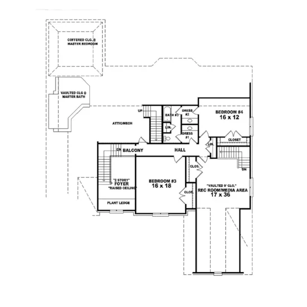 Luxury House Plan Second Floor - Cherbourg Manor Luxury Home 087S-0051 - Search House Plans and More