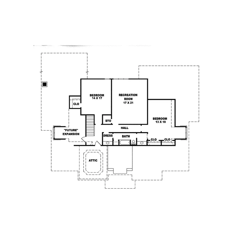 Southern House Plan Second Floor - Linden Manor Colonial Home 087S-0052 - Shop House Plans and More