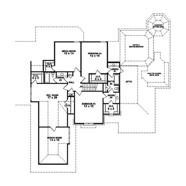 European House Plan Second Floor - Arleigh European Luxury Home 087S-0056 - Search House Plans and More