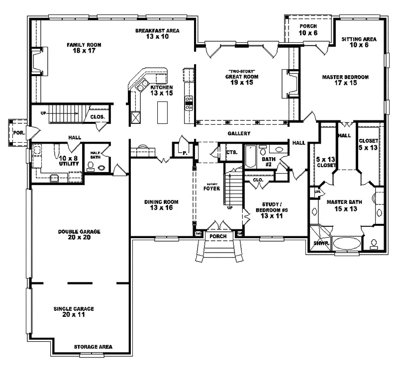 Luxury House Plan First Floor - Honora European Luxury Home 087S-0059 - Search House Plans and More