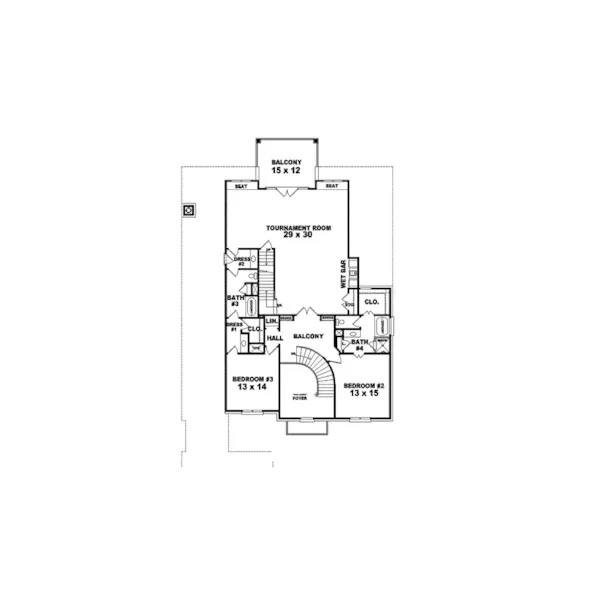 Luxury House Plan Second Floor - Bayou Sorrel Country French Home 087S-0066 - Search House Plans and More