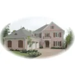 Stylish Country French Two-Story With Side Entry Garage