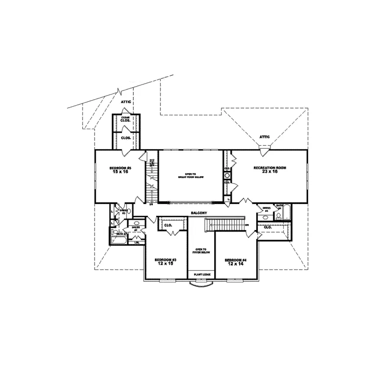 Luxury House Plan Second Floor - Ocello Elegant Plantation Home 087S-0067 - Shop House Plans and More