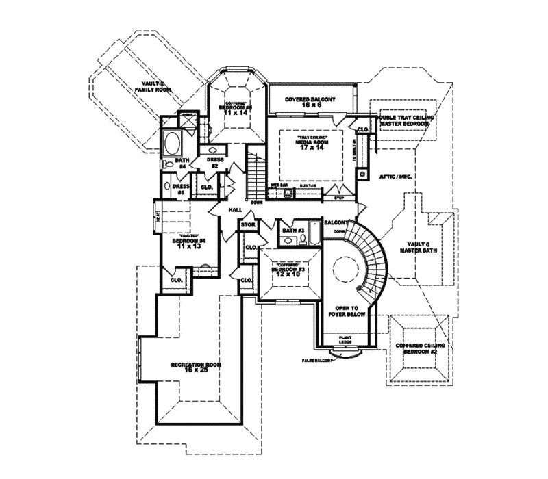 Country House Plan Second Floor - Piccadilly Manor English Home 087S-0073 - Shop House Plans and More