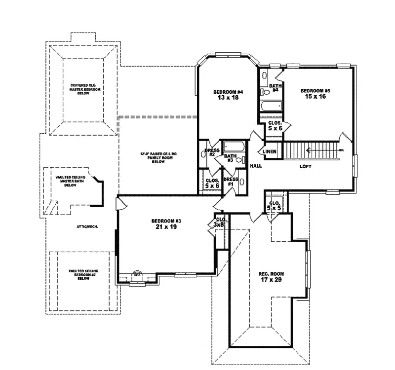 Luxury House Plan Second Floor - Malika Luxury Home 087S-0076 - Shop House Plans and More