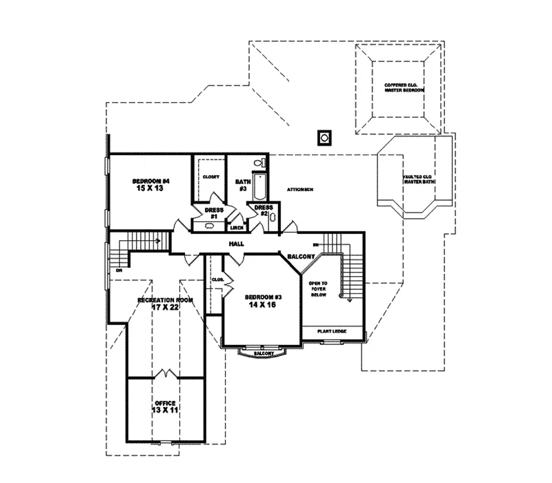 Country House Plan Second Floor - Gebhardt Luxury Home 087S-0080 - Search House Plans and More