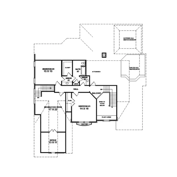 Traditional House Plan Second Floor - Gebhardt Luxury Home 087S-0080 - Search House Plans and More