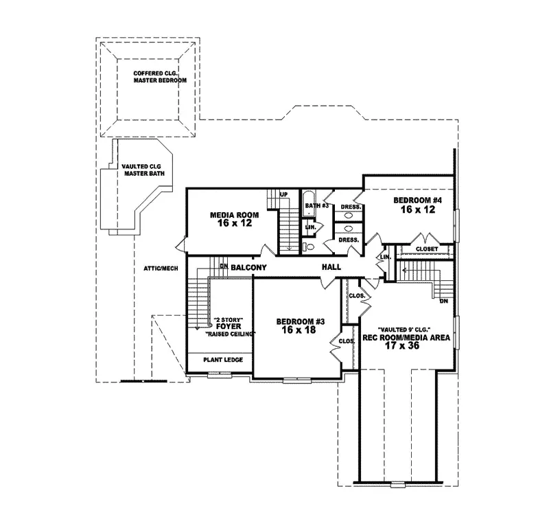 Luxury House Plan Second Floor - Antonia Hill Luxury Home 087S-0083 - Search House Plans and More