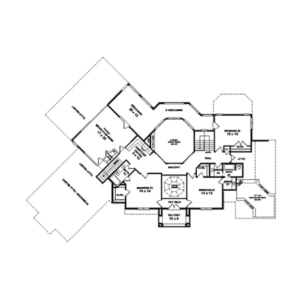 Florida House Plan Second Floor - Mandeville Manor Sunbelt Home 087S-0086 - Shop House Plans and More