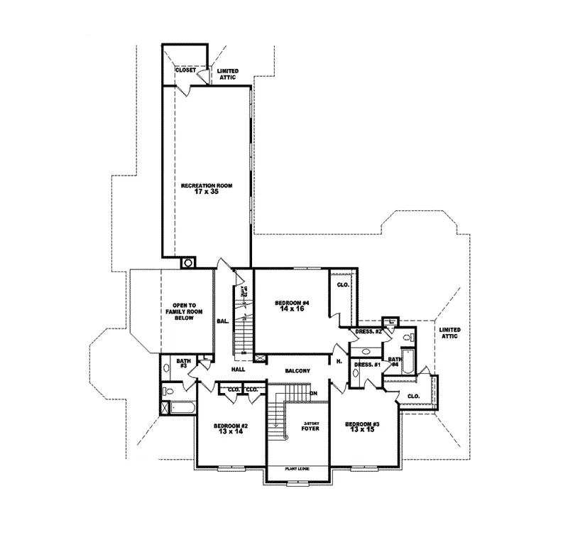 Colonial House Plan Second Floor - Brando Luxury Home 087S-0091 - Search House Plans and More