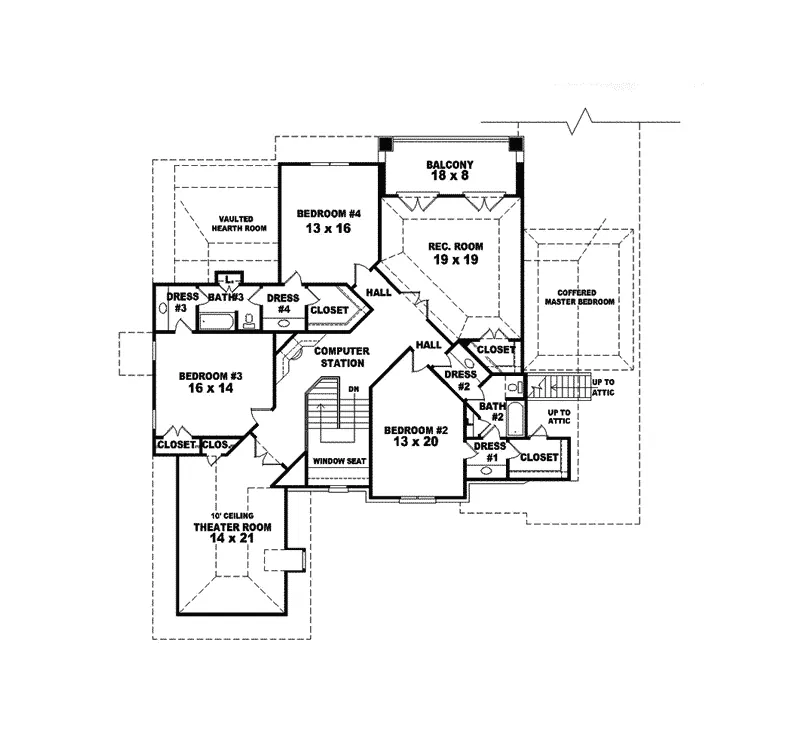 European House Plan Second Floor - Konigsberg European Home 087S-0096 - Search House Plans and More