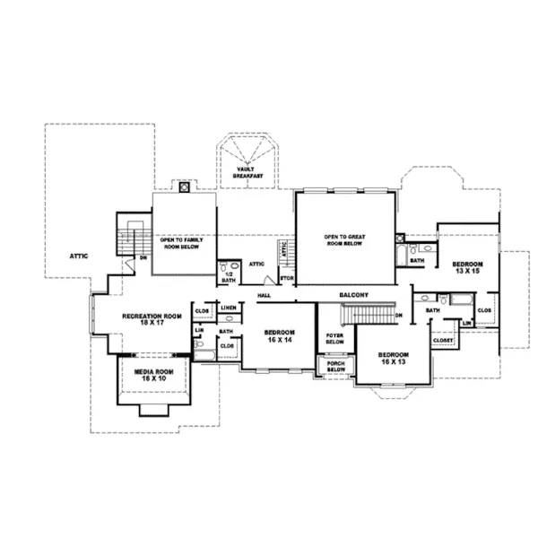 Traditional House Plan Second Floor - Glen Owen Traditional Home 087S-0102 - Search House Plans and More