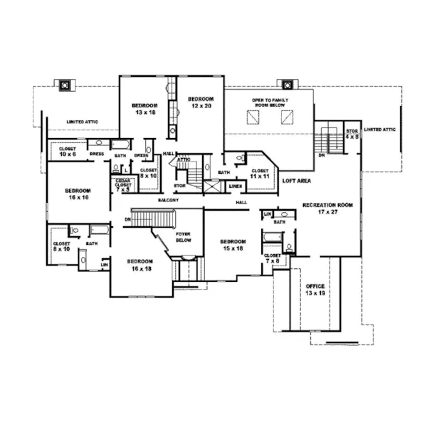 Luxury House Plan Second Floor - Milton Manor Luxury Tudor Home 087S-0111 - Shop House Plans and More