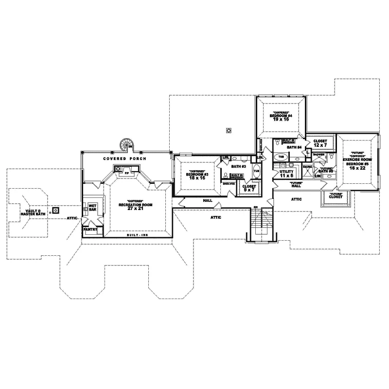 Country House Plan Second Floor - Aquitaine Country French Home 087S-0114 - Search House Plans and More