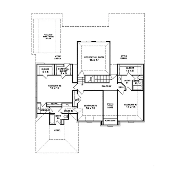 European House Plan Second Floor - Arlene European Luxury Home 087S-0121 - Search House Plans and More