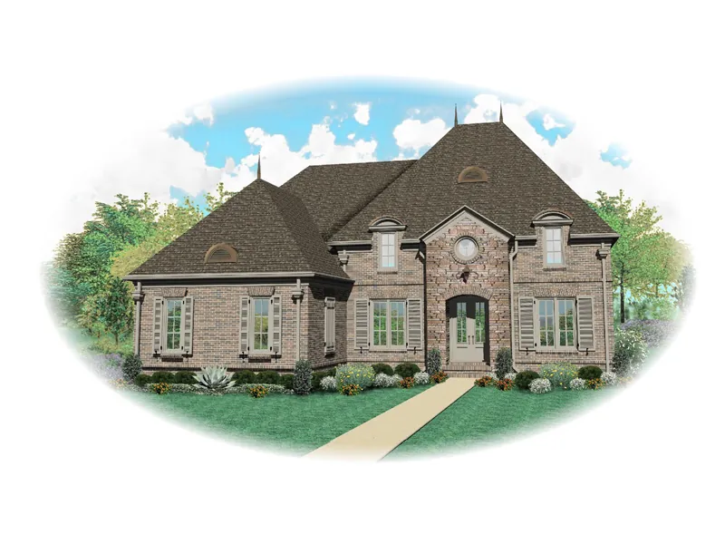 European Luxury House With Hip Roof 