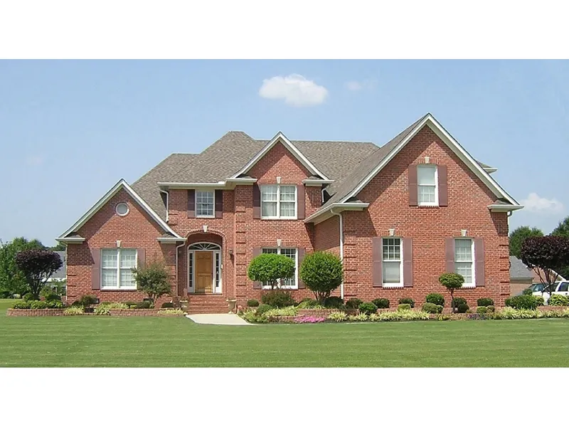 Traditional Brick Two-Story Huse With Stylish Curb Appeal