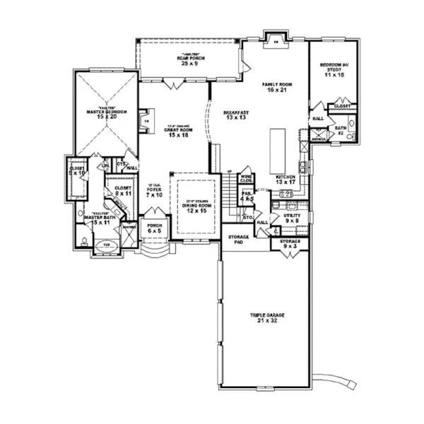 European House Plan First Floor - Artemis Manor Luxury Home 087S-0126 - Search House Plans and More