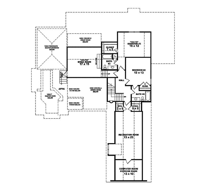 European House Plan Second Floor - Artemis Manor Luxury Home 087S-0126 - Search House Plans and More