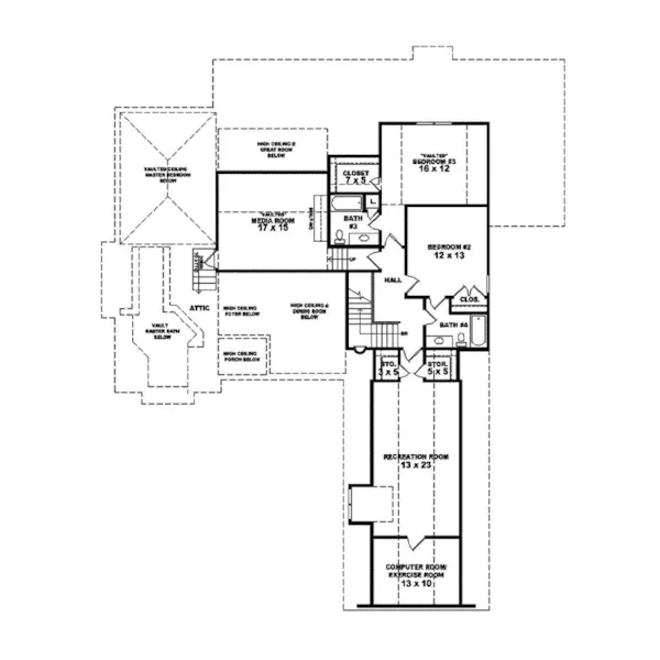 European House Plan Second Floor - Artemis Manor Luxury Home 087S-0126 - Search House Plans and More