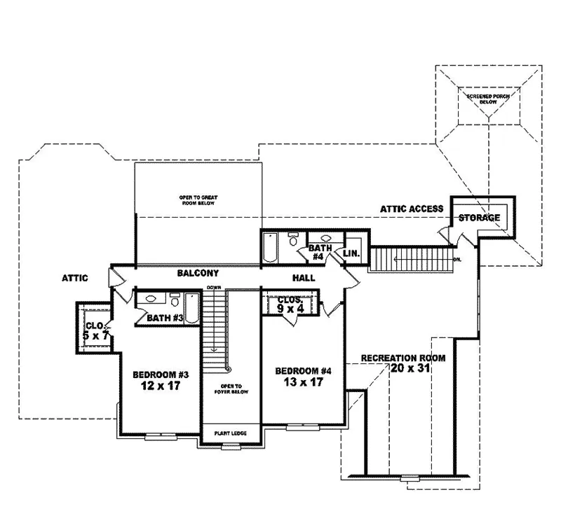 Traditional House Plan Second Floor - Scanlan Luxury Traditional Home 087S-0127 - Shop House Plans and More
