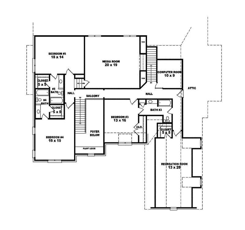 Luxury House Plan Second Floor - Sara Hill Luxury Home 087S-0145 - Shop House Plans and More
