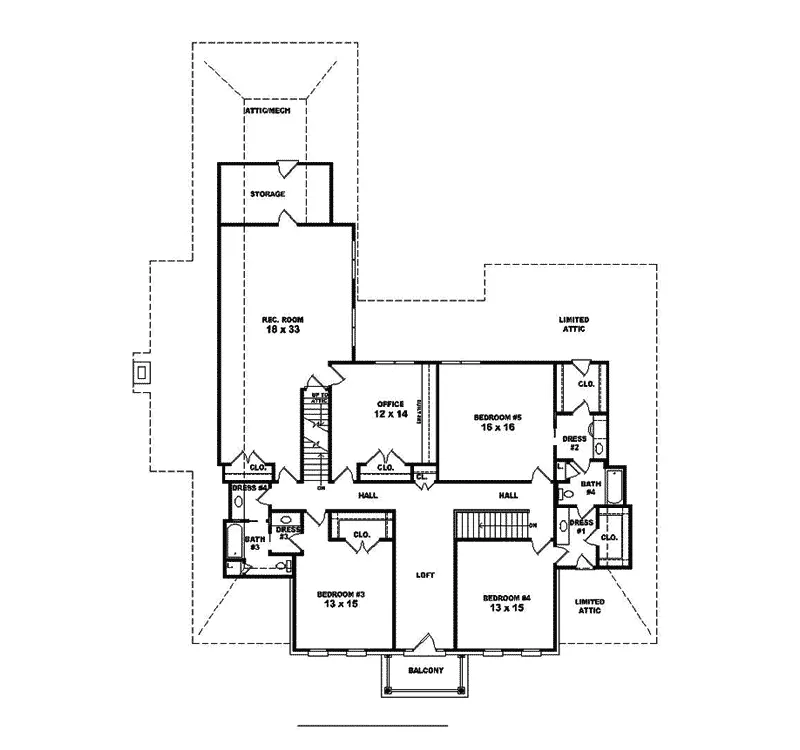 Luxury House Plan Second Floor - Guttenburg Luxury Home 087S-0157 - Search House Plans and More
