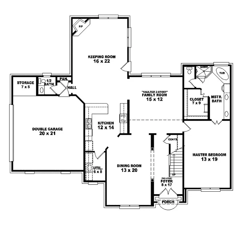 Luxury House Plan First Floor - Brunnetti Traditional Home 087S-0172 - Search House Plans and More