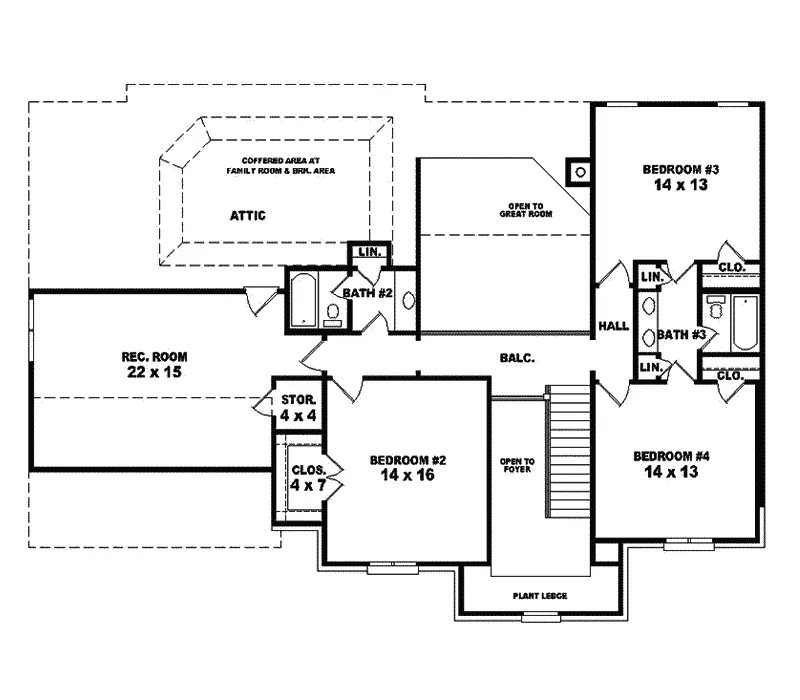 Luxury House Plan Second Floor - Dunford Luxury Home 087S-0174 - Search House Plans and More