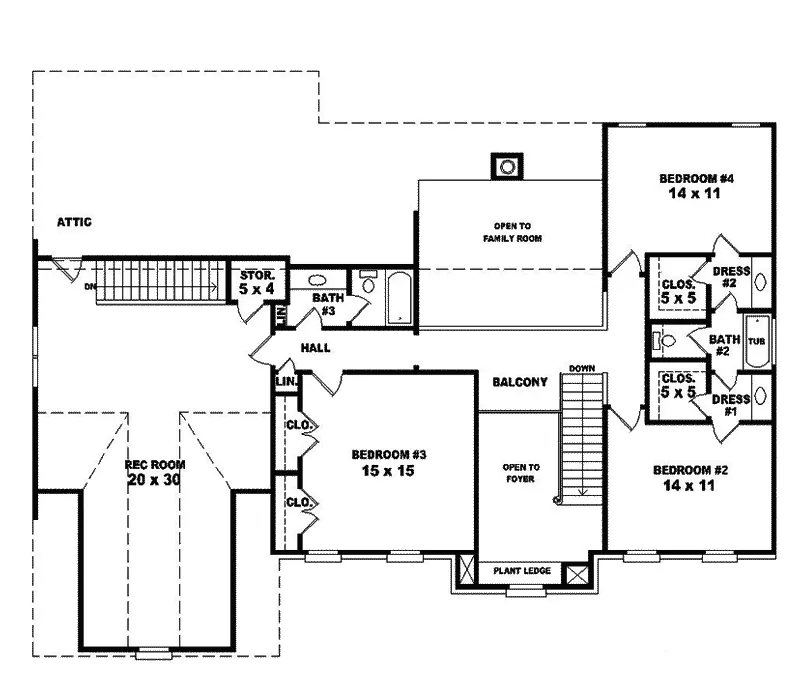 Colonial House Plan Second Floor - Sylvan Pointe Luxury Home 087S-0175 - Shop House Plans and More
