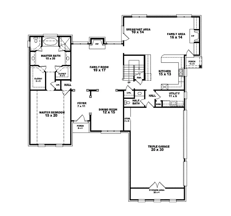 Luxury House Plan First Floor - Goddfried Luxury Home 087S-0187 - Search House Plans and More
