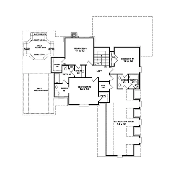 Traditional House Plan Second Floor - Goddfried Luxury Home 087S-0187 - Search House Plans and More