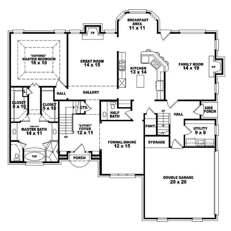 Traditional House Plan First Floor - Sturbridge Manor Luxury Home 087S-0189 - Shop House Plans and More