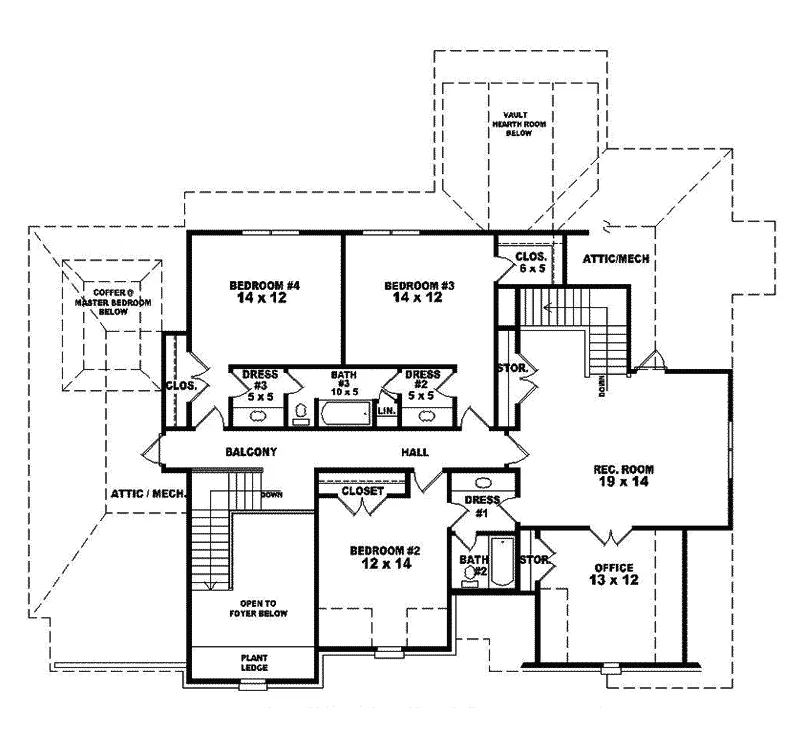 European House Plan Second Floor - Hamden Manor Luxury Home 087S-0192 - Search House Plans and More